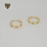 (1-3040-5) Gold Laminate - Zircon Paper Clip Ring - BGF