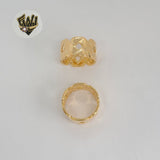 (1-3007-2) Gold Laminate - Braided Chunky Band Ring - BGF