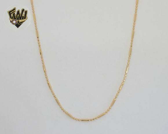 (1-1553) Gold Laminate - 1.5mm Beads Link Chain - BGF