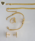 (4-7052) Acero inoxidable - Juego de perlas con eslabones curvos de 5,5 mm - 16,5"