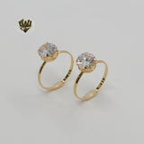 (1-3110) Gold Laminate - CZ Ring - BGF - Fantasy World Jewelry