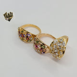 (1-3143) Gold Laminate -Crystal Ring - BGO - Fantasy World Jewelry