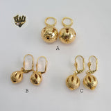(1-1034) Gold Laminate Earrings - BGF - Fantasy World Jewelry