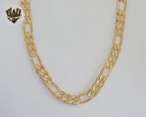 (1-1879) Gold Laminate - 10.5mm Figaro Link Chain - 24" - BGF