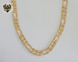 (1-1879) Gold Laminate - 10.5mm Figaro Link Chain - 24" - BGF