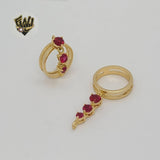 (1-3086) Gold Laminate - Zircon Charm Ring - BGO - Fantasy World Jewelry