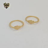 (1-3040-2) Gold Laminate - Hamsa Hand Ring - BGF