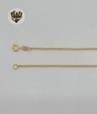 (1-6104) Gold Laminate - 2mm Rolo Link Charms Necklace - BGF - Fantasy World Jewelry