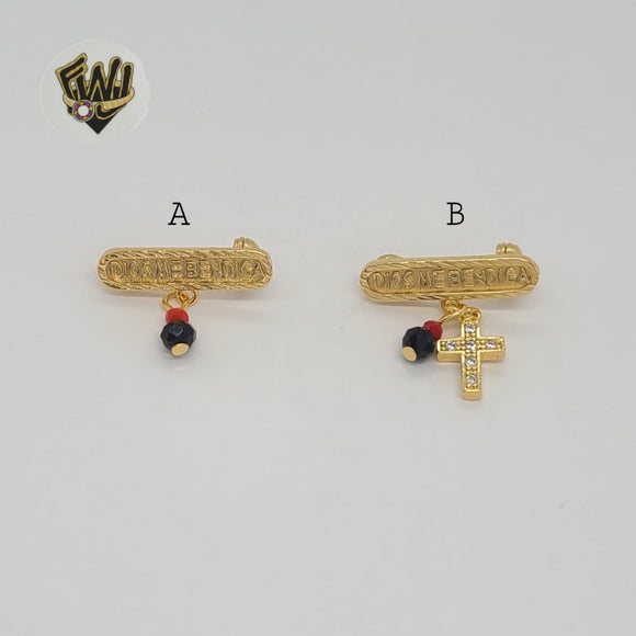 (1-2301-1) Laminado Oro - Colgantes Pin - BGO