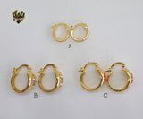 (1-2621) Gold Laminate Hoops - BGO - Fantasy World Jewelry