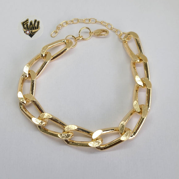 (1-0459) Gold Laminate - 10mm Open Link Bracelet - 8