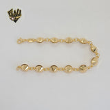 (1-0727) Gold Laminate - 8mm Cones Bracelet - BGF