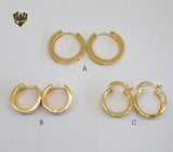 (1-2675 A-G) Gold Laminate Hoops - BGO - Fantasy World Jewelry