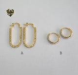 (1-2640 A-D) Gold Laminate Hoops - BGO - Fantasy World Jewelry