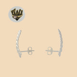 (2-3291) 925 Sterling Silver - Heart Long Earrings.