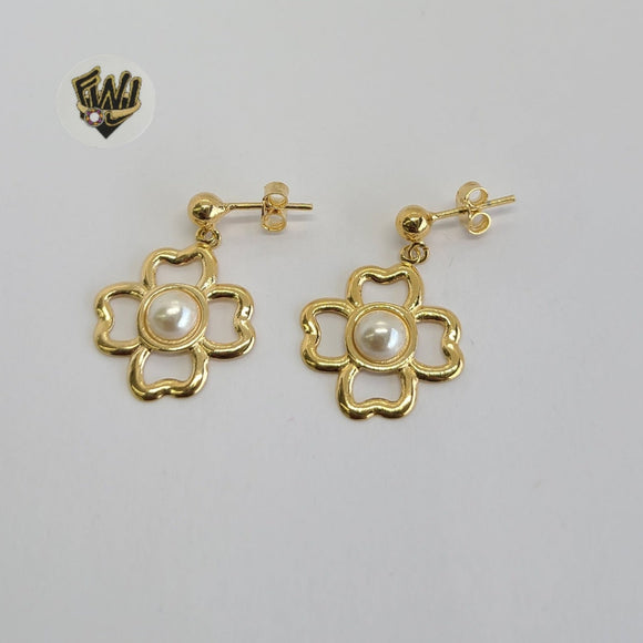 (1-1024-1) Gold Laminate - Flower Earrings - BGF - Fantasy World Jewelry