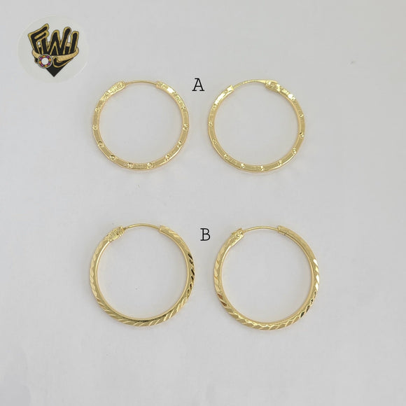 (1-2602-2) Gold Laminate - Tiny Hoops - BGO