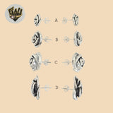 (2-3258) Plata de Ley 925 - Aretes de Flor. 