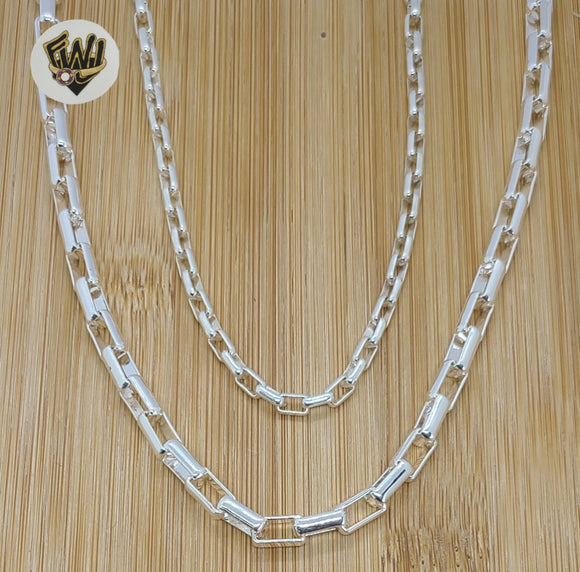 (sv-Lbox-02) 925 Sterling Silver - Long Box Link Chains. - Fantasy World Jewelry