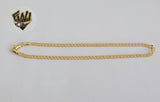 (1-0014) Gold Laminate - 3mm Curb Link Anklet - 10" - BGF - Fantasy World Jewelry