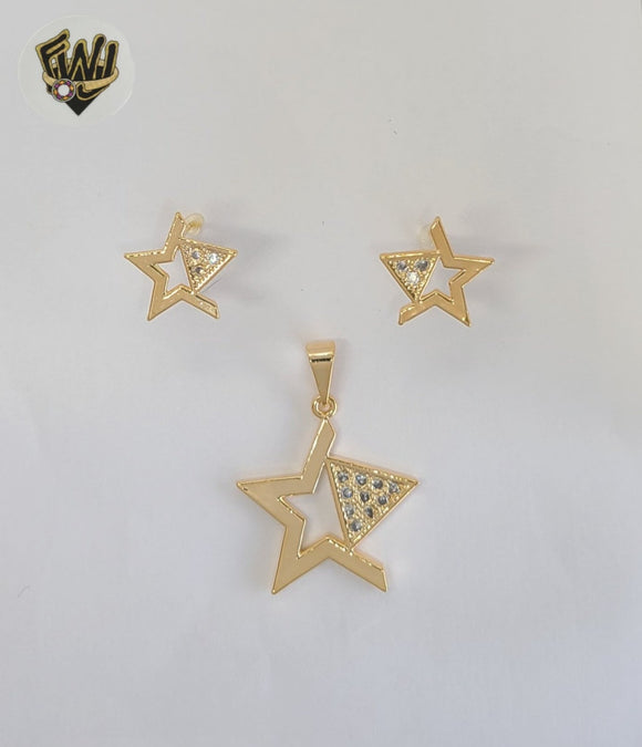 (1-6052-1) Laminado Oro - Conjunto Estrellas Zircon - BGF