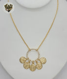 (1-6275) Gold Laminate - 2mm Lucky Charms Necklace - BGF - Fantasy World Jewelry