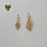 (1-2245-3) Gold Laminate - Heart Pendants - BGO