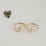 (1-3115-2) Gold Laminate - CZ Simple Ring - BGF - Fantasy World Jewelry