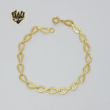 (1-0635) Gold Laminate - 5mm Alternative Link Bracelet - 7" - BGO - Fantasy World Jewelry