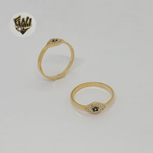 (1-3038) Gold Laminate - Evil Eye Ring - BGF - Fantasy World Jewelry