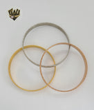 (1-4054) Gold Laminate - 12mm Three Tones Bangles - Set - BGO