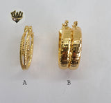 (1-2691) Gold Laminate Hoops - BGO - Fantasy World Jewelry