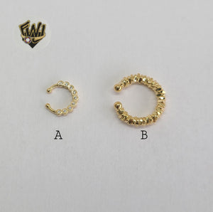 (1-2627-C) Gold Laminate - Cuff Earrings - BGF - Fantasy World Jewelry