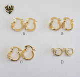 (1-2633) Gold Laminate Hoops - BGO - Fantasy World Jewelry