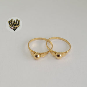 (1-3056) Gold Laminate-Gold Ball Ring- BGO - Fantasy World Jewelry