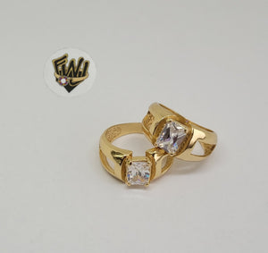 (1-3080-2) Gold Laminate-CZ Ring - BGF - Fantasy World Jewelry