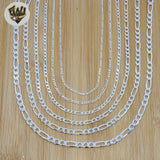 (sv-fig-01) 925 Sterling Silver - Figaro Chains. - Fantasy World Jewelry