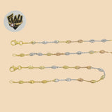 (2-66107) 925 Sterling Silver - 1mm Three Tones Balls Set. - Fantasy World Jewelry