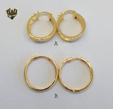 (1-2676) Gold Laminate Hoops - BGO - Fantasy World Jewelry