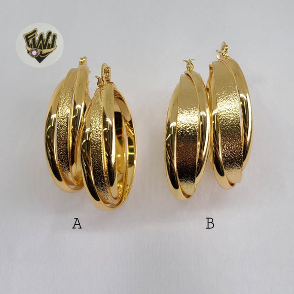 (1-2740) Gold Laminate Hoops - BGO - Fantasy World Jewelry