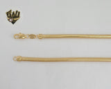 (1-1699) Laminado de oro - Cadena de eslabones mágicos en espiga de 4 mm - BGF