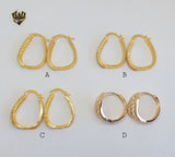 (1-2672) Gold Laminate Hoops - BGO - Fantasy World Jewelry