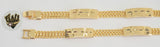 (1-60054) Gold Laminate - 7mm Alternative Link Men Bracelet- 9.5" - BGF - Fantasy World Jewelry