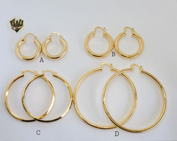 (1-2862) Gold Laminate - Plain Hoops - BGO - Fantasy World Jewelry