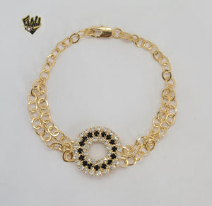 (1-0857) Gold Laminate - 4mm Open Link Bracelet - 7.5" - BGF - Fantasy World Jewelry