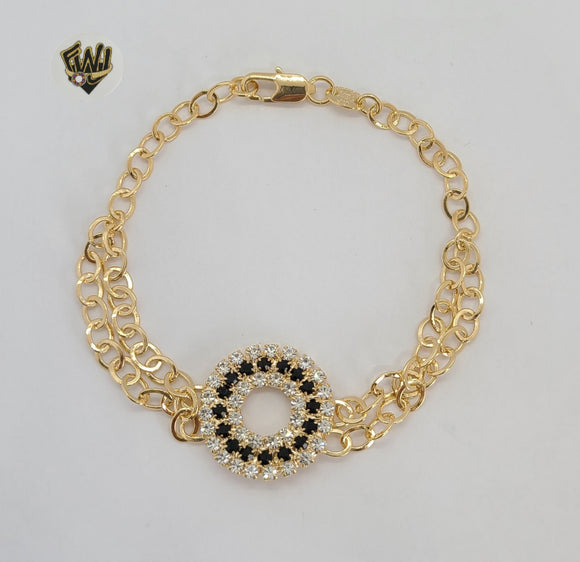 (1-0857) Gold Laminate - 4mm Open Link Bracelet - 7.5