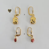 (1-1154) Gold Laminate - Long Earrings - BGO - Fantasy World Jewelry