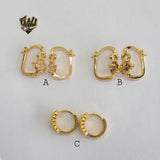 (1-2622) Gold Laminate Hoops - BGO - Fantasy World Jewelry