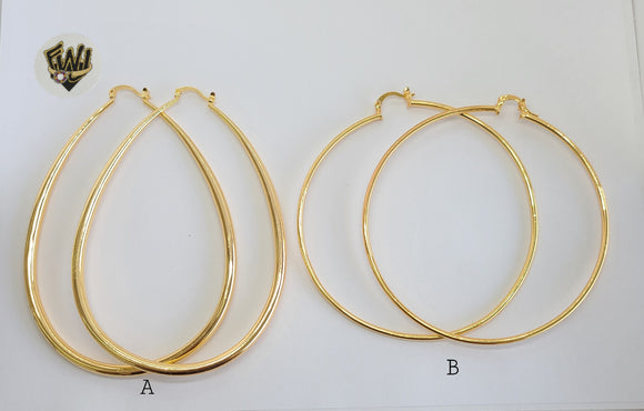 (1-2897) Gold Laminate Hoops - BGO - Fantasy World Jewelry