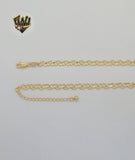 (1-6291) Gold Laminate - Heart Link Necklace - BGF